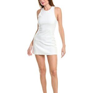 New IVL COLLECTIVE Cotton Jersey Racerback White Tennis Pickleball Mini Dress